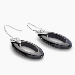 Histoire d'Or Boucles D'oreilles Pendantes Peer Argent Blanc Oxyde De Zirconium Clearance