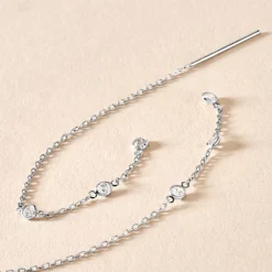 Histoire d'Or Boucles D'oreilles Pendantes Themis Argent Blanc Oxyde De Zirconium Outlet