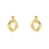 Histoire d'Or Boucles D'oreilles Pendantes Estefany Acier Inoxydable Doré New