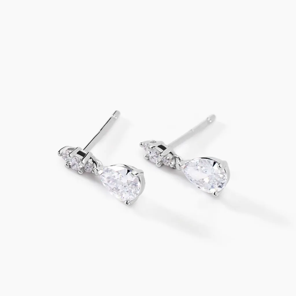 Histoire d'Or Boucles D'oreilles Pendantes Marie-helena Argent Oxyde De Zirconium Best