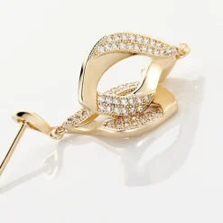 Histoire d'Or Boucles D'oreilles Pendantes Mai-lee Plaqué Or Oxyde De Zirconium Clearance