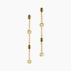 Histoire d'Or Boucles D'oreilles Pendantes Angelica Plaque Or Jaune Oxyde Zirconium Discount