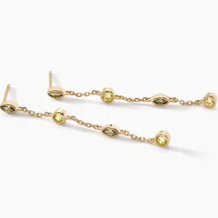 Histoire d'Or Boucles D'oreilles Pendantes Angelica Plaque Or Jaune Oxyde Zirconium Discount