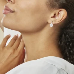 Histoire d'Or Boucles D'oreilles Pendantes Lysa Argent Blanc Oxyde De Zirconium Sale