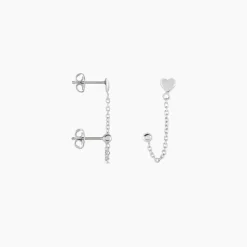 Histoire d'Or Boucles D'oreilles Pendantes Honor Argent Blanc New