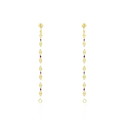 Histoire d'Or Boucles D'oreilles Pendantes Or Jaune Asteria