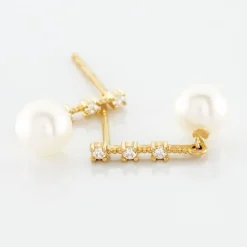 Histoire d'Or Boucles D'oreilles Pendantes Louise-marie Or Jaune Perle De Culture New