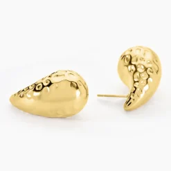 Histoire d'Or Boucles D'oreilles Pendantes Iliane Acier Doré New