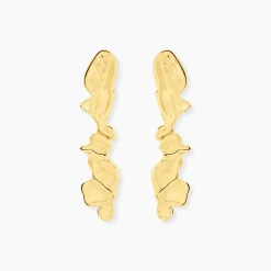 Histoire d'Or Boucles D'Oreilles Pendantes Goldess Acier Jaune Discount