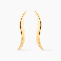Histoire d'Or Boucles D'oreilles Pendantes Merone Vagues Or Jaune Online