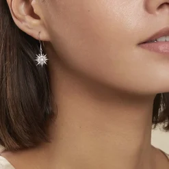 Histoire d'Or Boucles D'oreilles Pendantes Blanca Argent Blanc Perle De Culture Clearance