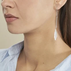 Histoire d'Or Boucles D'oreilles Pendantes Euriell Argent Blanc Discount