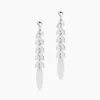 Histoire d'Or Boucles D'oreilles Pendantes Auxanne Argent Blanc Best