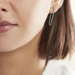 Histoire d'Or Boucles D'oreilles Pendantes Argent Blanc Renae Online