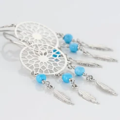 Histoire d'Or Boucles D'oreilles Pendantes Anoki Argent Blanc Hot