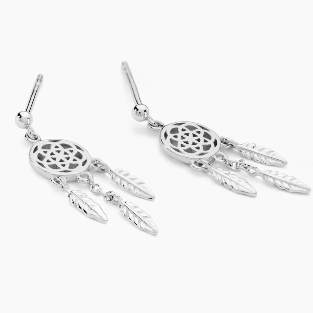 Histoire d'Or Boucles D'oreilles Pendantes Oniria Argent Blanc Outlet
