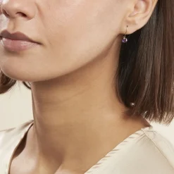 Histoire d'Or Boucles D'oreilles Pendantes Or Jaune Zoe Améthyste Hot