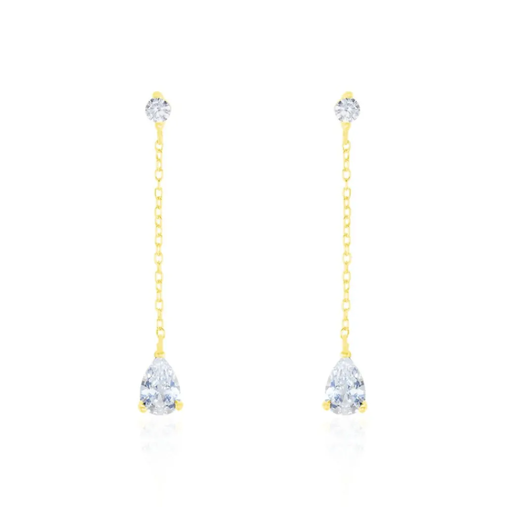 Histoire d'Or Boucles D'oreilles Pendantes Regane De Zirconium or jaune oxyde Discount