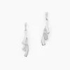 Histoire d'Or Boucles D'oreilles Pendantes Ainhoa Or Blanc Diamant New