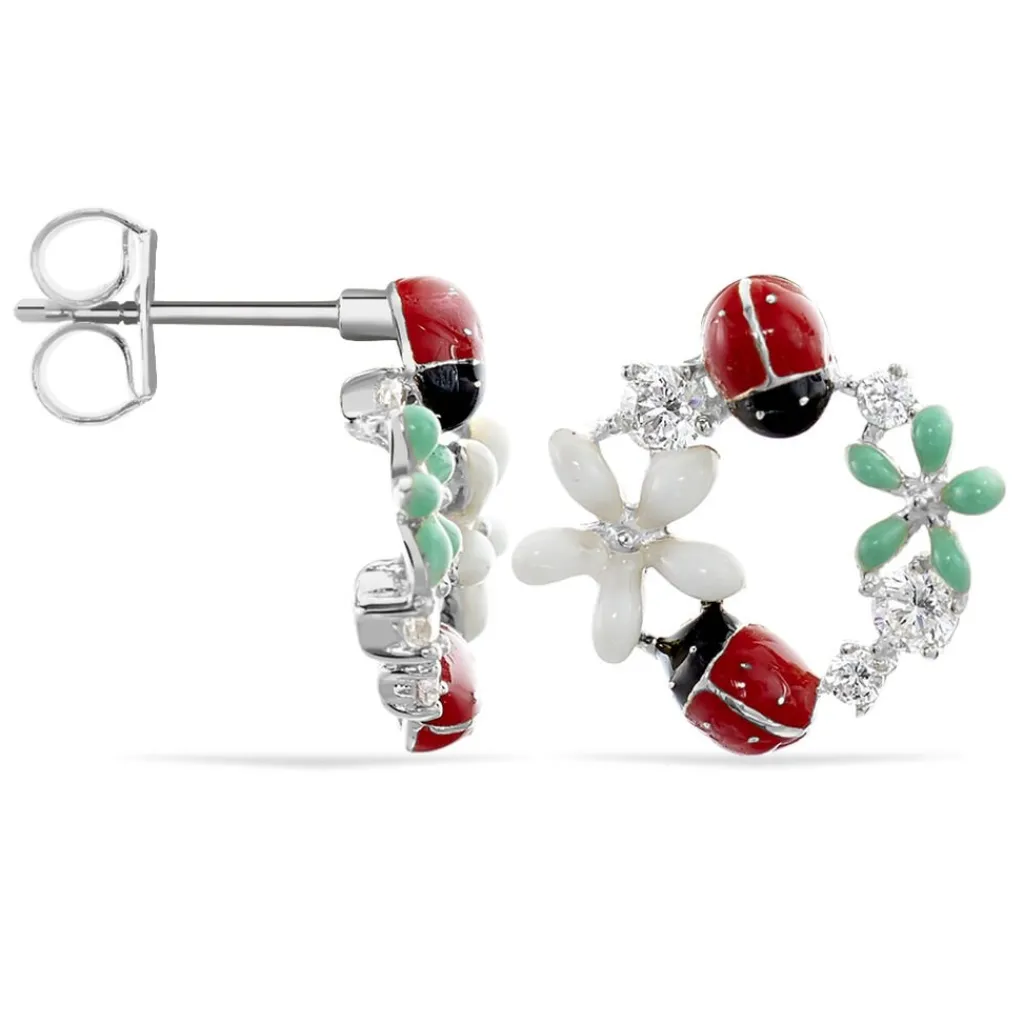 Histoire d'Or Boucles D'oreilles Pendantes Eliniane Argent Blanc Oxyde De Zirconium