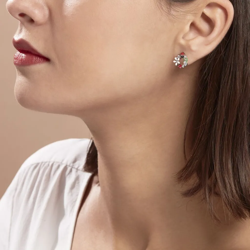 Histoire d'Or Boucles D'oreilles Pendantes Eliniane Argent Blanc Oxyde De Zirconium