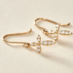 Histoire d'Or Boucles D'oreilles Pendantes Chastity Or Jaune Oxyde De Zirconium Outlet