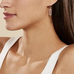 Histoire d'Or Boucles D'oreilles Pendantes Isabel Argent Blanc Oxyde De Zirconium Sale