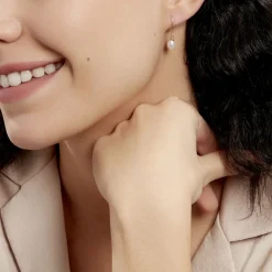 Histoire d'Or Boucles D'oreilles Pendantes Baroque Or Jaune Perle De Culture New