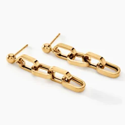 Histoire d'Or Boucles D'oreilles Pendantes Linkora Or Jaune Clearance