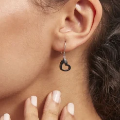 Histoire d'Or Boucles D'oreilles Pendantes Alena Argent Blanc Céramique Et Oxyde