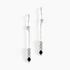 Histoire d'Or Boucles D'oreilles Pendantes Cyprielle Argent Blanc Pierre De Synthese Best