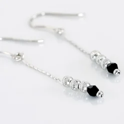 Histoire d'Or Boucles D'oreilles Pendantes Cyprielle Argent Blanc Pierre De Synthese Best