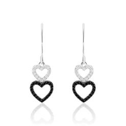 Histoire d'Or Boucles D'oreilles Pendantes Lio Argent Blanc Oxyde De Zirconium