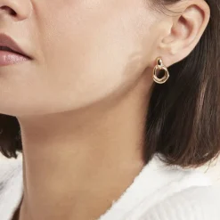 Histoire d'Or Boucles D'oreilles Pendantes Plaqué Or Jaune Alfonsina Online