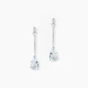 Histoire d'Or Boucles D'oreilles Pendantes Goutte Or Blanc Topaze Online
