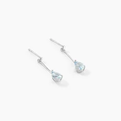 Histoire d'Or Boucles D'oreilles Pendantes Goutte Or Blanc Topaze Online