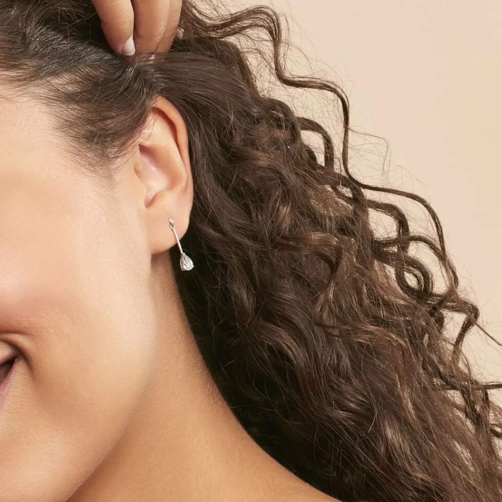 Histoire d'Or Boucles D'oreilles Pendantes Goutte Or Blanc Topaze Online