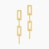 Histoire d'Or Boucles D'oreilles Pendantes Gracen Acier Jaune Hot