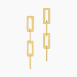 Histoire d'Or Boucles D'oreilles Pendantes Gracen Acier Jaune Hot
