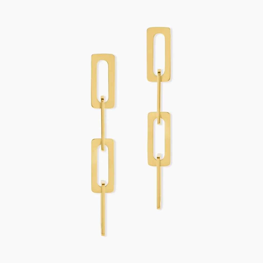 Histoire d'Or Boucles D'oreilles Pendantes Gracen Acier Jaune Hot