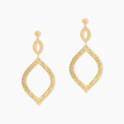 Histoire d'Or Boucles D'Oreilles Pendantes Genghis Or Jaune Sale