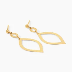 Histoire d'Or Boucles D'Oreilles Pendantes Genghis Or Jaune Sale