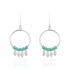 Histoire d'Or Boucles D'oreilles Pendantes Polyna Argent Blanc Pierre De Synthese