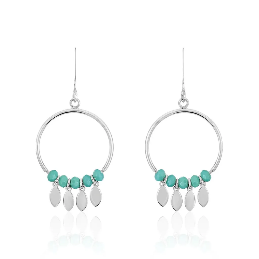 Histoire d'Or Boucles D'oreilles Pendantes Polyna Argent Blanc Pierre De Synthese