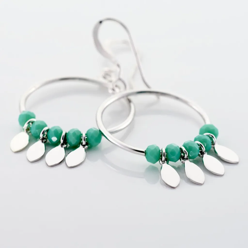 Histoire d'Or Boucles D'oreilles Pendantes Polyna Argent Blanc Pierre De Synthese