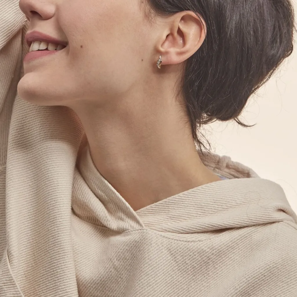 Histoire d'Or Boucles D'oreilles Pendantes Mayline Or Bicolore Diamant Outlet