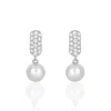 Histoire d'Or Boucles D'oreilles Pendantes Providence Argent  Perle De Culture Oxyde Hot