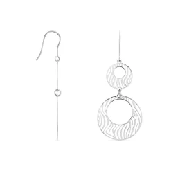 Histoire d'Or Boucles D'oreilles Pendantes Africa Argent Blanc Outlet