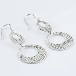 Histoire d'Or Boucles D'oreilles Pendantes Africa Argent Blanc Outlet