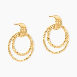 Histoire d'Or Boucles D'Oreilles Pendantes Boudicca Or Jaune Best